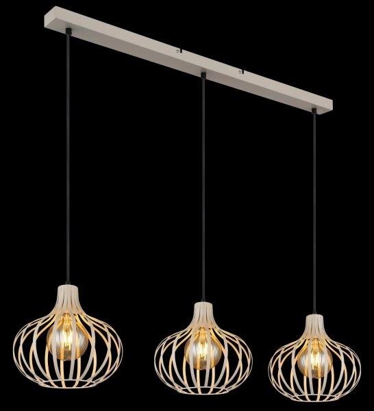 Globo 33370319 - Lustră suspendată pe cablu MATEO 3xE27/40W/230V bej