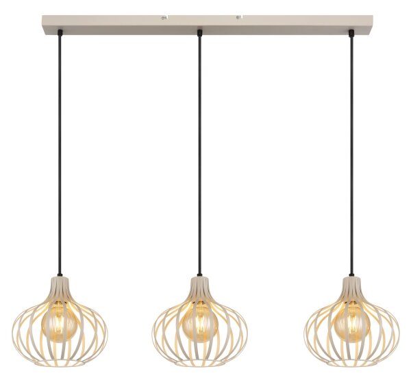Globo 33370319 - Lustră suspendată pe cablu MATEO 3xE27/40W/230V bej