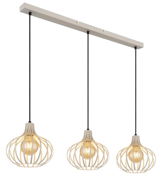 Globo 33370319 - Lustră suspendată pe cablu MATEO 3xE27/40W/230V bej