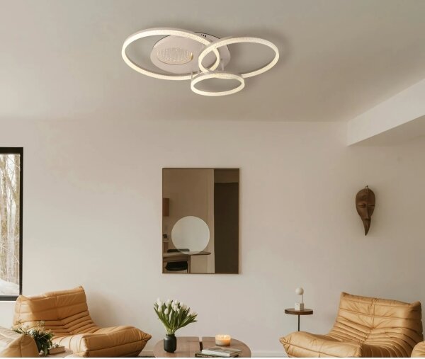 Globo 48480-40 - Plafonieră LED SANFORD LED/40W/230V 3000K 78x60 cm bej