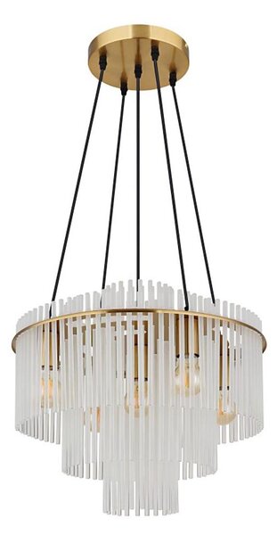 Globo 15698H1M - Lustră suspendată pe cablu GORLEY 5xE27/60W/230V aurie