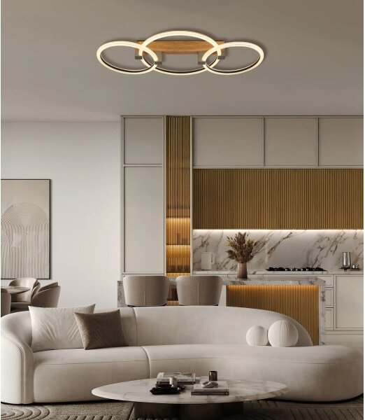 Globo 48050D2 - Plafonieră LED FLETCHER LED/40W/230V 76,1x38 cm maro