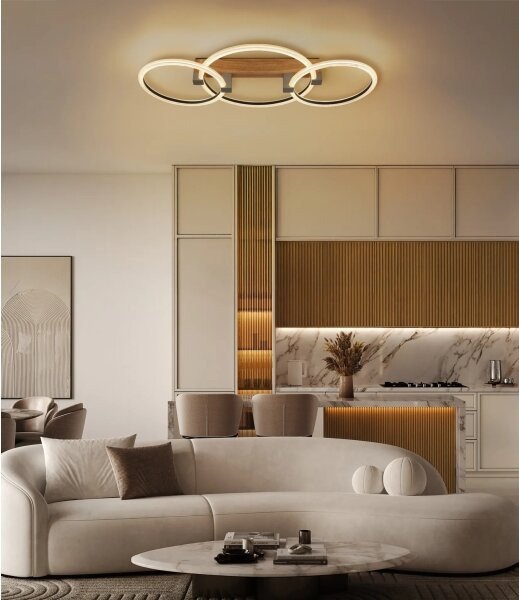 Globo 48050D2 - Plafonieră LED FLETCHER LED/40W/230V 76,1x38 cm maro