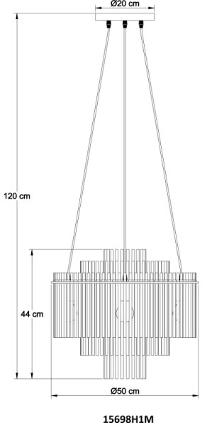 Globo 15698H1M - Lustră suspendată pe cablu GORLEY 5xE27/60W/230V aurie