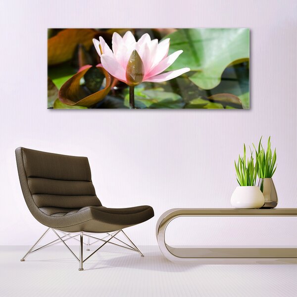 Tablou pe sticla Florale flori roz