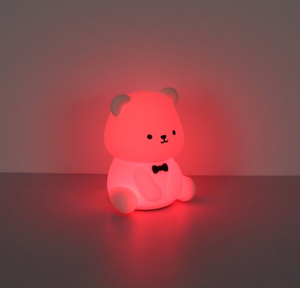 Globo 2870 - Lampă de veghe pentru copii TEDDY, LED RGBW reîncărcabilă, cu reglare a luminozității, LED 1W, 5V, 1200 mAh, ursuleț