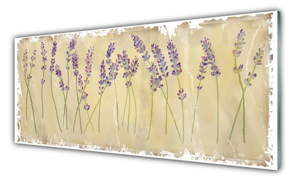 Tablou pe sticla Flori Floral violet