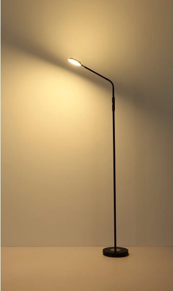 Globo 58504SS - Lampă de podea tactilă cu LED dimabilă SILVIO LED/6,5W/230V neagră