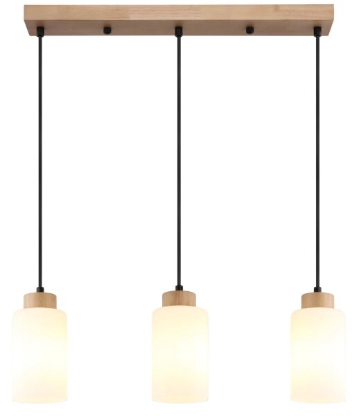Globo 15977-3H - Lustră pe cablu ROWENA 3xE27/60W/230V bej/alb