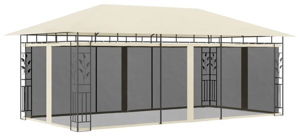 Pavilion cu plasă anti-țânțari, crem, 6 x 3 x 2,73 m