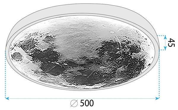 Lampă de tavan APP1806-CW Moon LED White