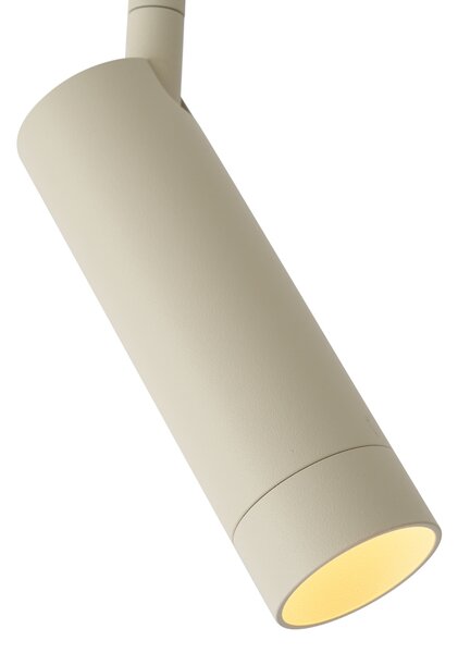 Spot modern bej cu adaptor alb pentru sistem de șină monofazat GU10 35mm - Iconic Jeana Luxe