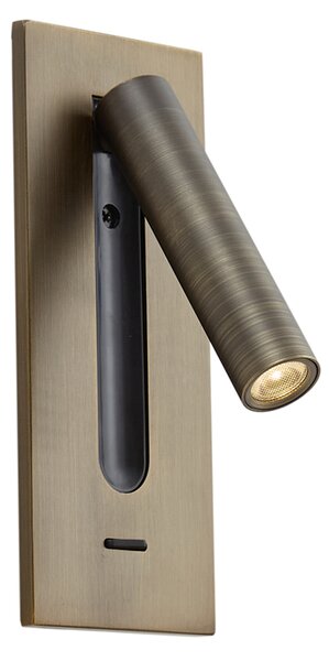 Lampă de perete modernă bronz închis incl. LED - Plaza