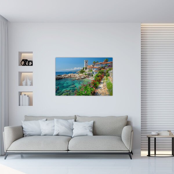 Tablou - Sat pitoresc de coastă (90x60 cm)