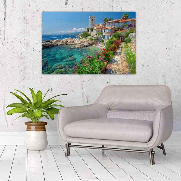 Tablou - Sat pitoresc de coastă (90x60 cm)