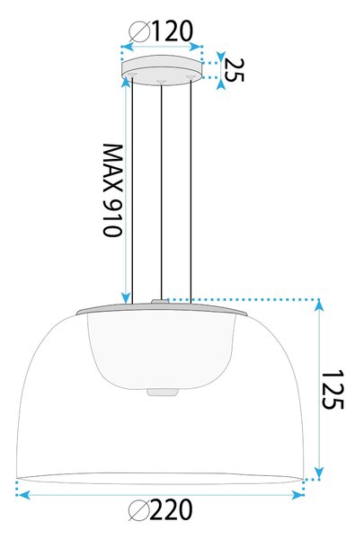 Lampă suspendată LED APP1690-1PC B Gold