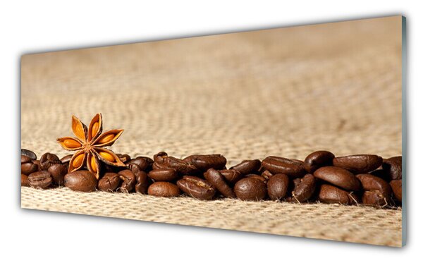 Tablou pe sticla Boabe de cafea Bucătărie Brun