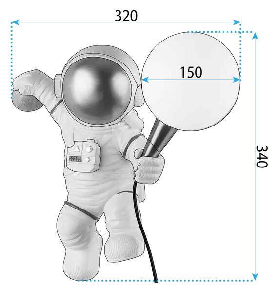 APLICĂ DE PERETE ASTRONAUT APP1804-1W COSMO