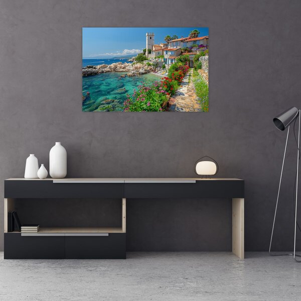 Tablou - Sat pitoresc de coastă (90x60 cm)