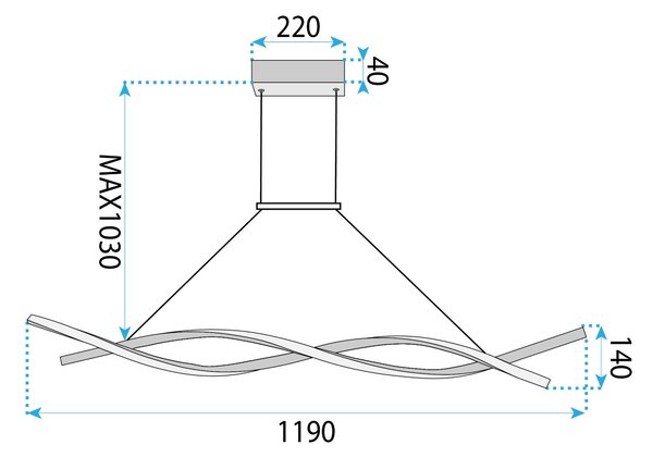Lampa LED LHJ020-CP BLACK