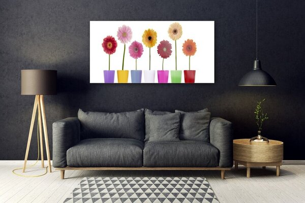 Tablou pe sticla Flori Floral Multi
