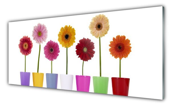 Tablou pe sticla Flori Floral Multi
