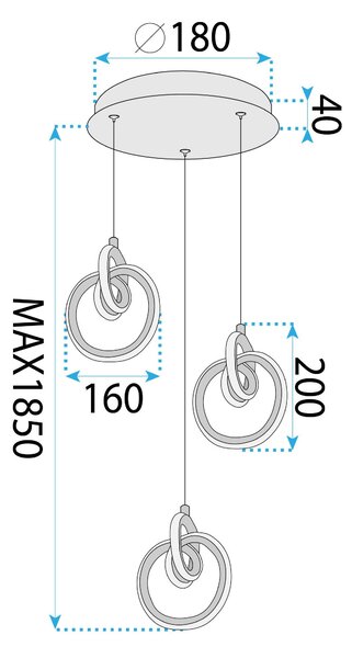 Lampa LED LHJ093-3CP GOLD