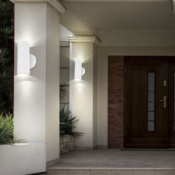 Globo 32004-2 - Aplică perete exterior LED COTOPA 2xGU10/4W/230V alb