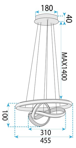Lampa LED LHJ035-CP GOLD