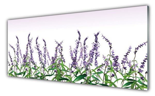 Tablou pe sticla Flori Floral violet