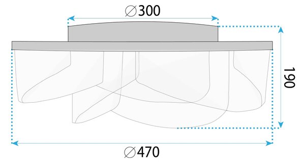 Lampă de tavan G139-C GOLD LED