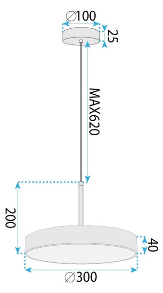 Lampa LED APP1686-1CP 30CM GOLD