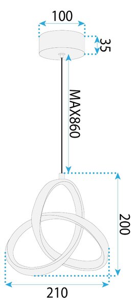 Lampa LED APP1783-CP WHITE