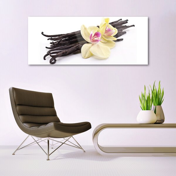 Tablou pe sticla Flori Floral Verde