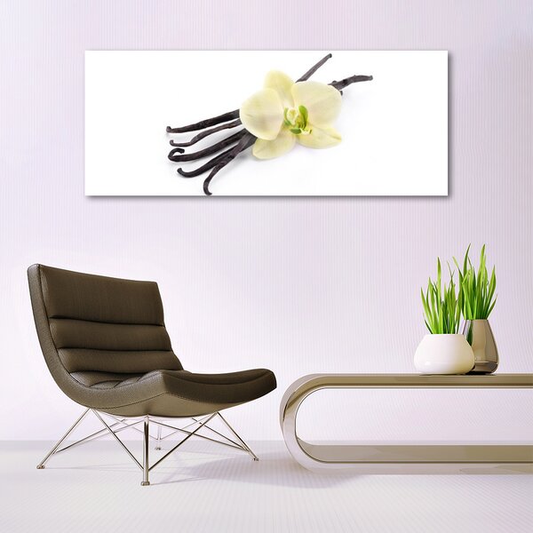 Tablou pe sticla Florale flori verde