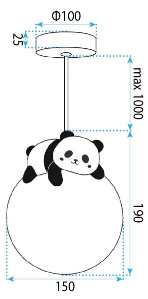 Lampă suspendată PANDA G162-1CP
