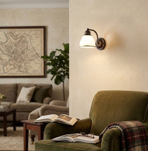 Lampă de perete CLAIR 1xE27/40W/230V maro/auriu