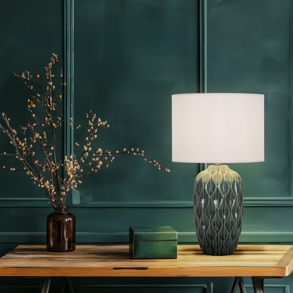 Lampă de masă PINEAPLE 1xE27/40W/230V alb/verde