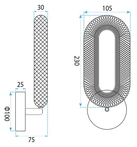 APLICĂ LED DE PERETE G171-W GOLD