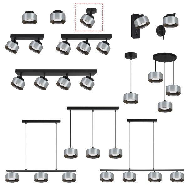 Brilagi - Spot LED RGB dimerizabil AURA LUX 1xGX53/14W/230V Wi-Fi Tuya negru/fumuriu