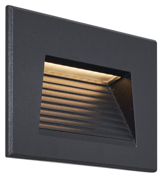Plafoniera moderna de perete incastrata Negru 11.5cm incl. LED IP65 - Trem