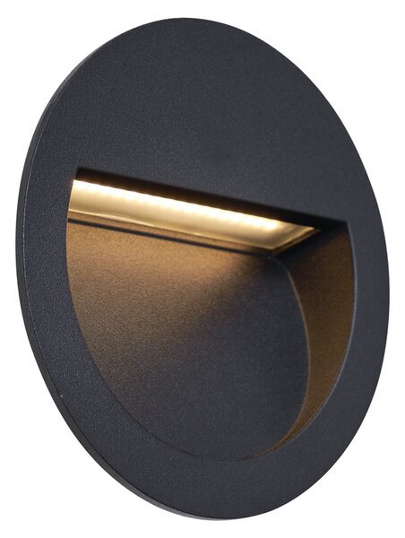 Lampă modernă de perete încastrată neagră, incl. LED IP65 - Gem