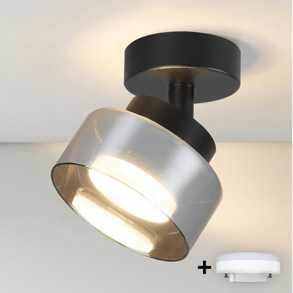 Brilagi - Spot LED RGB dimerizabil AURA LUX 1xGX53/14W/230V Wi-Fi Tuya negru/fumuriu