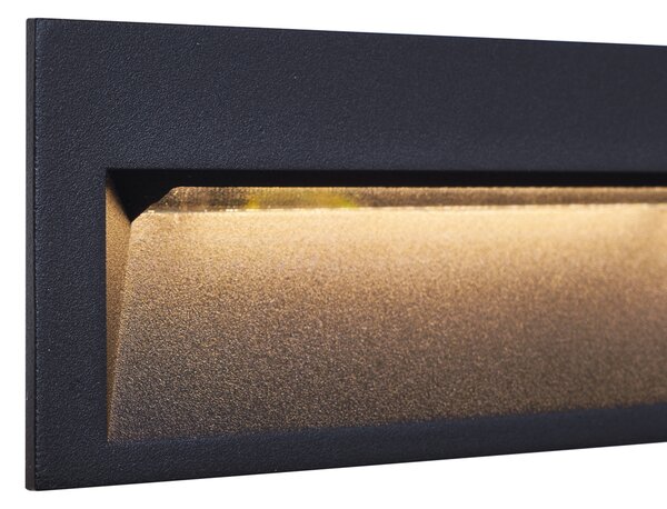 Set de 6 Aplice Moderne Incastrate Negre de Perete 28cm incl. LED IP65 - Mert