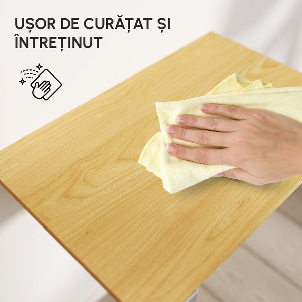 HOMCOM Masă Pliabilă de Perete, Design Rabatabil, din MDF și Metal, 60x40x20 cm | Aosom Romania