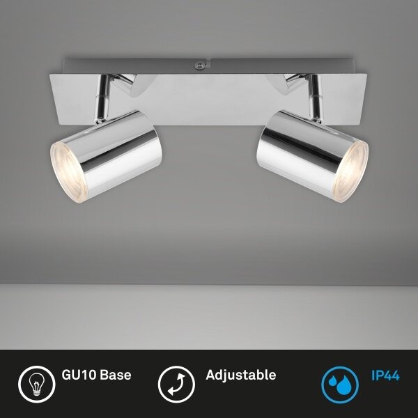 Briloner 2731-028 - Aplică de baie BANYO 2xGU10/5W/230V crom lucios