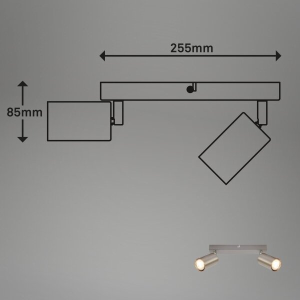 Briloner 2172-022 - Corp de iluminat tip spot 2xGU10/9W/230V crom mat