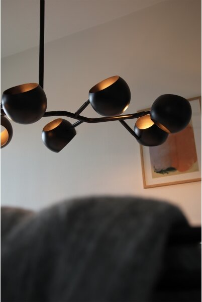 Lustră pe tijă Markslöjd 108852 EDGAR 8xE14/40W/230V negru