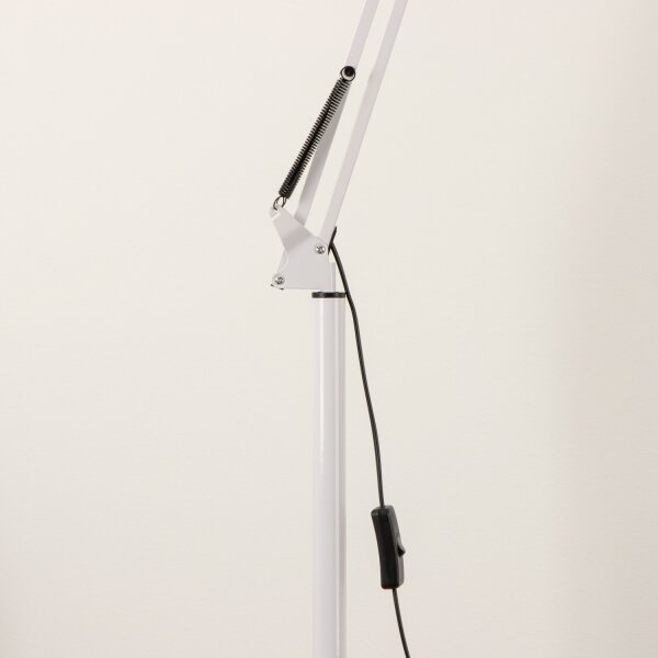 Brilagi - Lampă de podea flexibilă TASKER 1xE27/60W/230V 184 cm albă