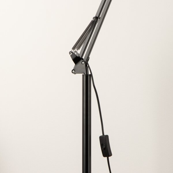 BRILAGI - Lampă de podea flexibilă TASKER 1xE27/60W/230V, 184 cm, neagră
